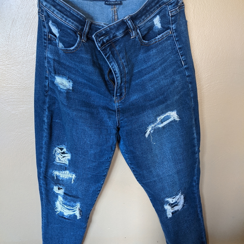 Distressed jeans